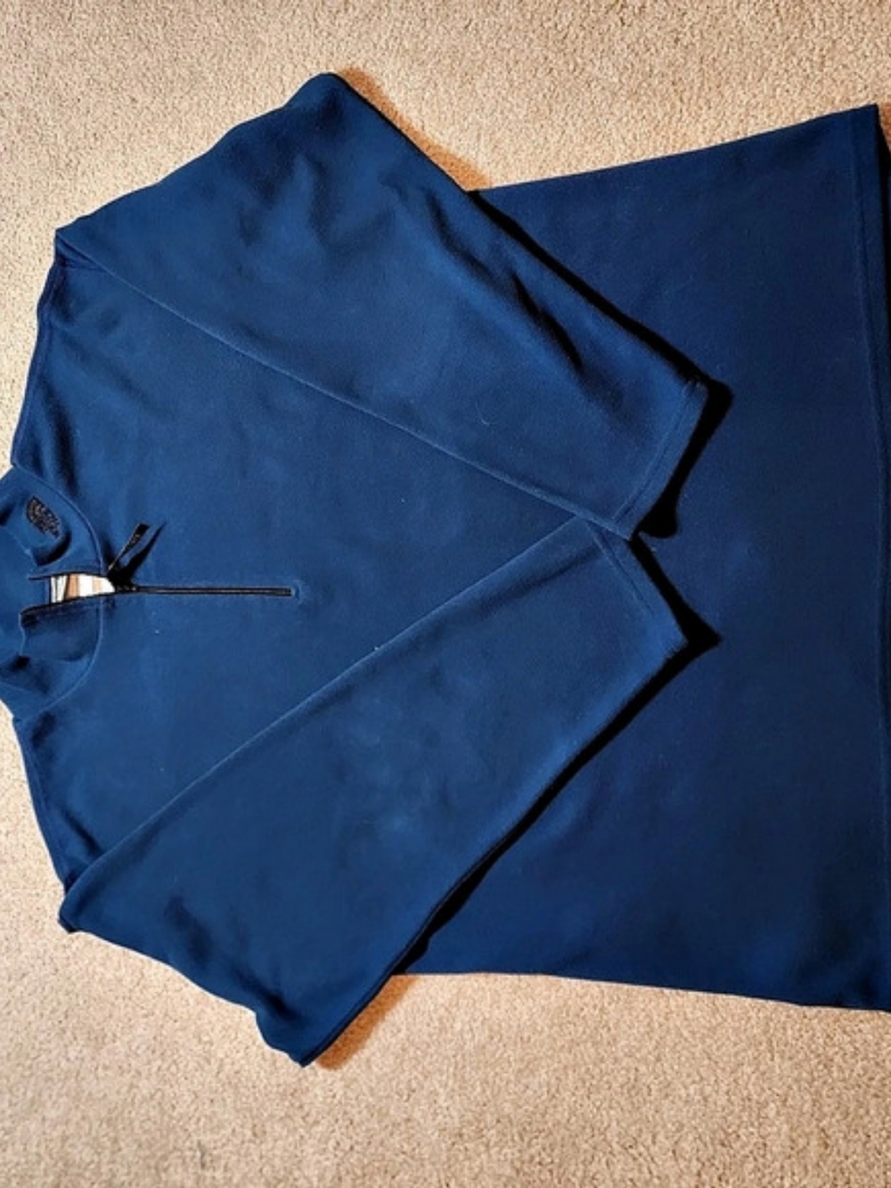 The North Face Polartec 100 Glacier 1/4 Zip Men's Blue 1/4-Zip Fleece Size Large